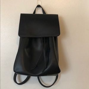 Faux leather backpack